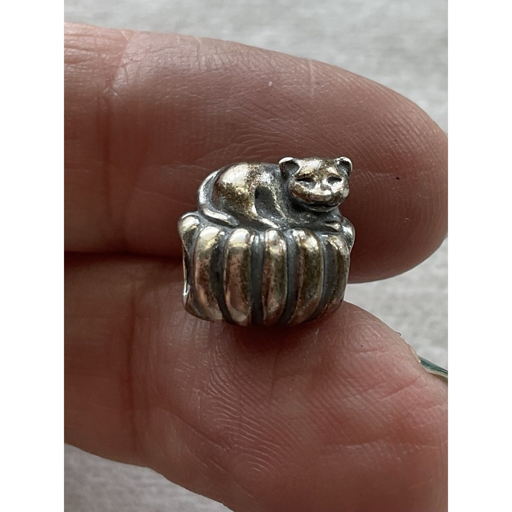 Pandora Cozy Cat on Pillow Charm ALE 925 Sterling Silver